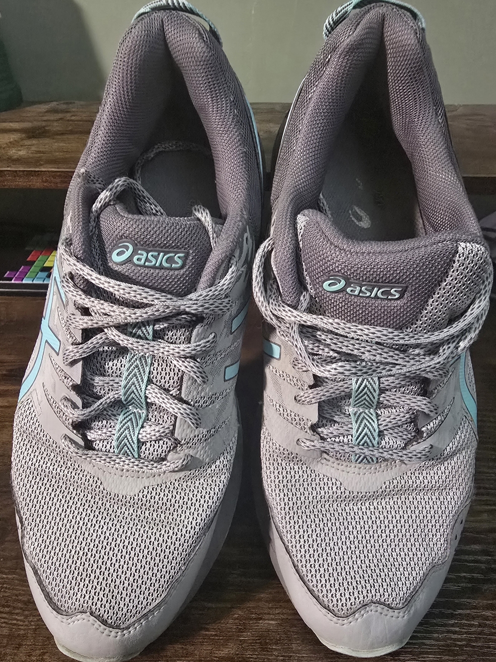 ASICS Gray with Teal Accent Women's Athletic Sneakers